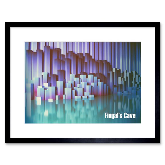 Fingals Cave Staffa Scotland Scottish Landmark Abstract Framed Art Print