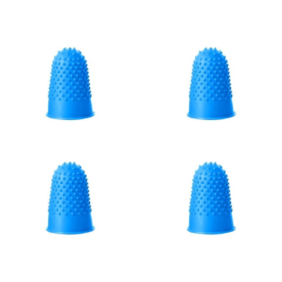 Finger 2 - Protective Rubber Finger Tip Pads for Counting Sorting Writing Task and Sports Games Thick Reusable Grips for Assorted Sizes