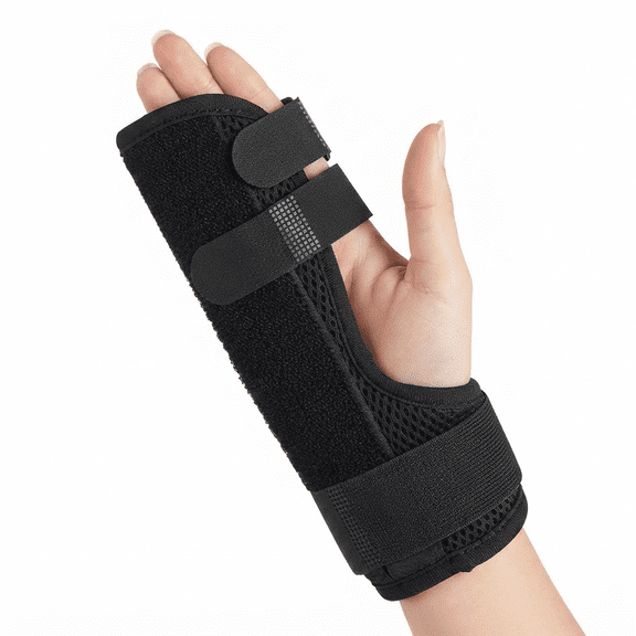 Finger Brace with Built-In Aluminum Splints for Trigger Finger Arthritis and Tendonitis Pain Relief