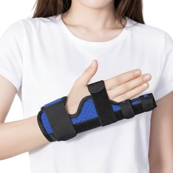 Finger Brace with Dual Aluminum Splints for Metacarpal Fractures Sprains and Pain Relief