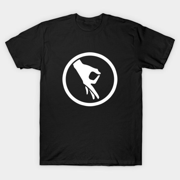 Finger Circle Game Gotcha Got Em Circle Hand Below Waist Humor Unisex T-Shirt, up to size 3XL.