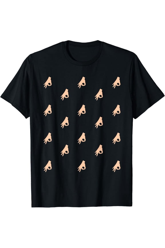 Finger Circle Game Shirt Meme Hand OK Gotcha Pattern T-Shirt