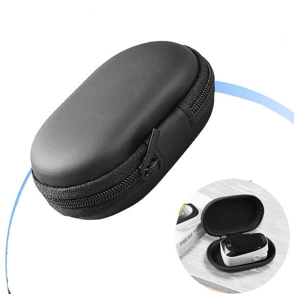 Finger Clip Pulse Oximeter Storage Bag - Portable Nylon Fabric Protective Case for Oximeter, Shockproof Anti-Scratch, Lightweight for Home Travel Medical Use