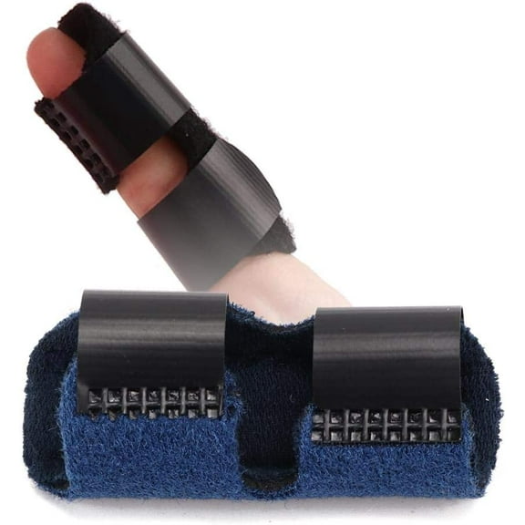 Finger Corrective Sleeve, Finger Splint Brace Corrective Sleeve Fixing Belt Straighten Broken Bent for Arthritis Pain, Sport Injuries, Basketball, Baseball, Bowling(Blue)