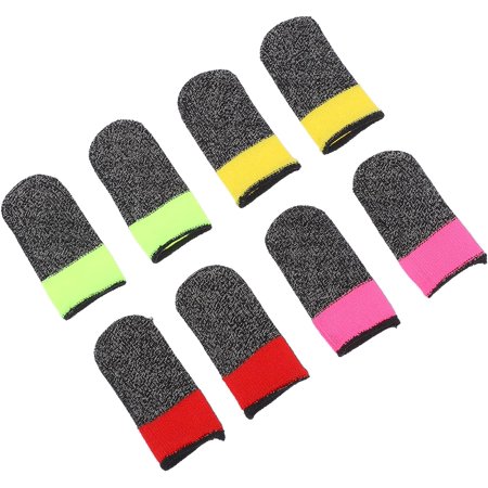 Finger Cots 4pairs Anti-slip Finger Sleeves Sweat-resistant Finger Stalls Game Finger Cover