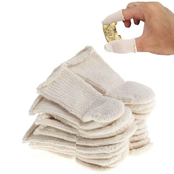 Finger Cots Cotton Finger Guards Elastic Finger Protection Pack of 20