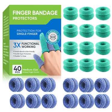 Finger Cots, Cotton Finger Protector for Finger Tips, 40 PCS