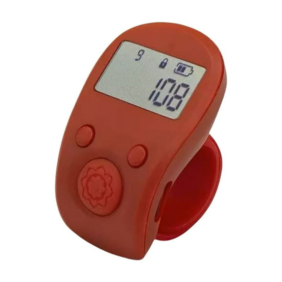 Finger Counter LED Electronic Handheld Tally Counter 9 Channels Clickering with Time Glowing Counter Rings Rechargeable