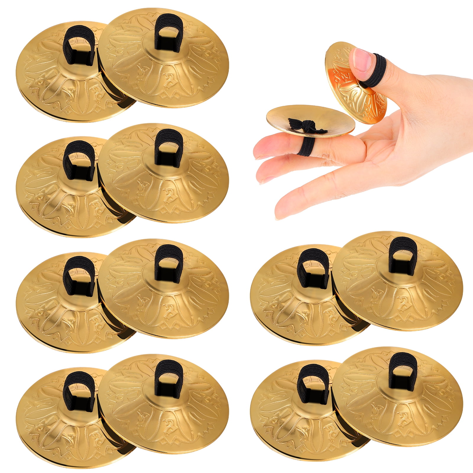Finger Cymbal Belly Dancing Cymbals Zills Brass Mini Child Musical Instrument 10 Pcs