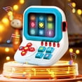 thumbnail image 1 of Finger Dance Challenge Game Console, 3-Mode Electronic Brain Teaser for Reaction Speed & Logic, Portable Handheld Stress Relief Toy for Teens & Adults Blue, 1 of 6