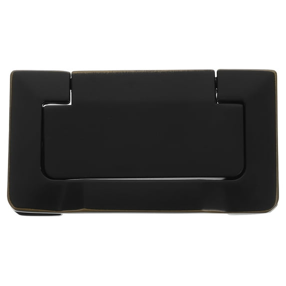 Finger Flush Pull Handle 1 Set Recessed Furniture Wardrobe Drawer Flat Black Cabinet Rectangle