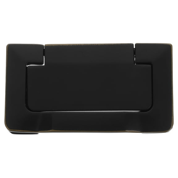 Finger Flush Pull Handle 1 Set Recessed Furniture Wardrobe Drawer Flat Black Cabinet Rectangle