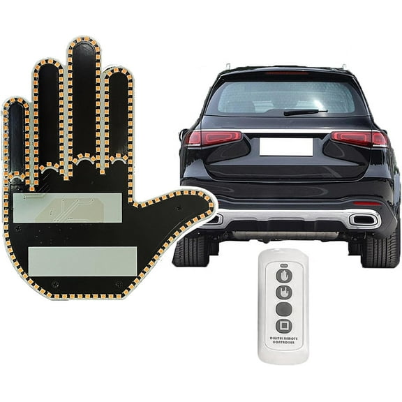 Finger Gesture Light, Funny Led Hand Sign with Remote, Glowgesture for Car Truck - Ideal Gifted Car Accessories, Truck Accessories (FGL-240Z)