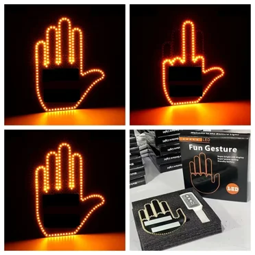 Finger Gesture Light with Remote LED - Fun Truck Accessories - for Car Back Window Sign Hand Light Gesture Turn Signal Xmas Gift