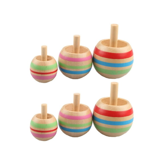 Finger Gyro Spinning Tops Children High Speed Wood Flipover Gyroscope Kids Gift