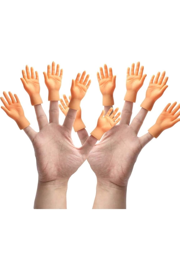 Finger Hands Tiny Hands for Fun, Mini Hand Puppet Small Hands Left & Right Hands for Fingers, Mini Hands Puppets,5 Left & 5 Right