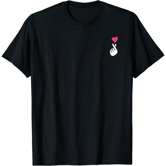 Finger Heart Korean Hand Symbol K-POP Love Saranghae T-Shirt