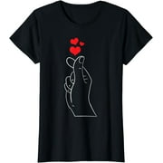 Finger Heart Korean K-Pop Fan Oppa Lover T-Shirt