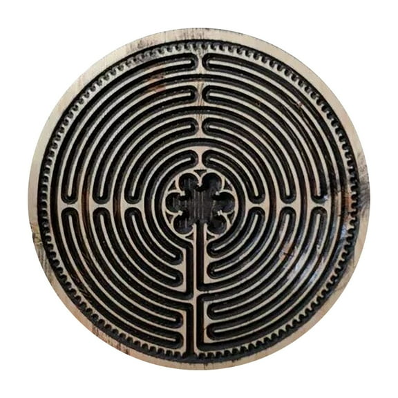 Finger Labyrinth, Ongmies Wooden Finger Maze – Meditation and Prayer Tool for Stress Relief and Altar Decoration, Finger Labyrinth for Meditation and Prayer