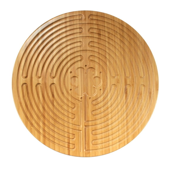 Finger Labyrinth for Meditation and Prayer - BambooMN - 12.5" Diameter - 11 Circuit Chartres-Style