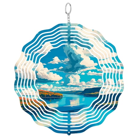 Finger Lakes NY 3D Wind Spinner Garden Hanging Gift