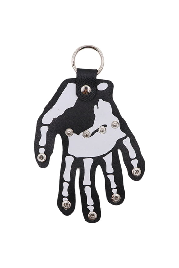 Finger Leather Keyring Funny Skeleton Palm Purse Backpack Keyring Hanging Ornament Car Keyring Pendant Decor for Handbags