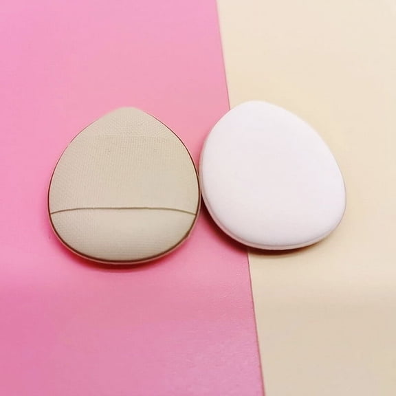 Finger Makeup Sponges, Mini Finger Puff, Soft Cosmetic Makeup Tools for Foundation and Concealer Application, Small Size Beauty Sponges with Ribbon Handle, Washable Reusable Puff Pads for Face