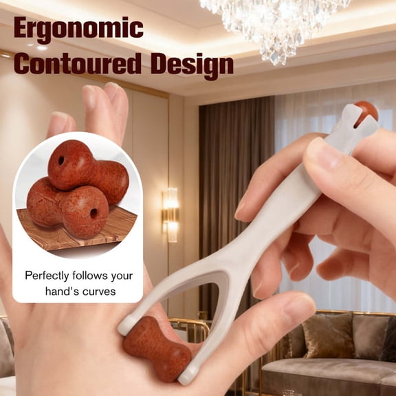 Finger Massager Roller, Hand Joints Meridian Dredging Massage Tool with Dual Roller Heads for Pressure Points, Compact Portable Design, 1 Pack