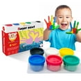NonToxic Finger Paint Set for Toddlers, 6 Colors, Washable, DIY Crafts
