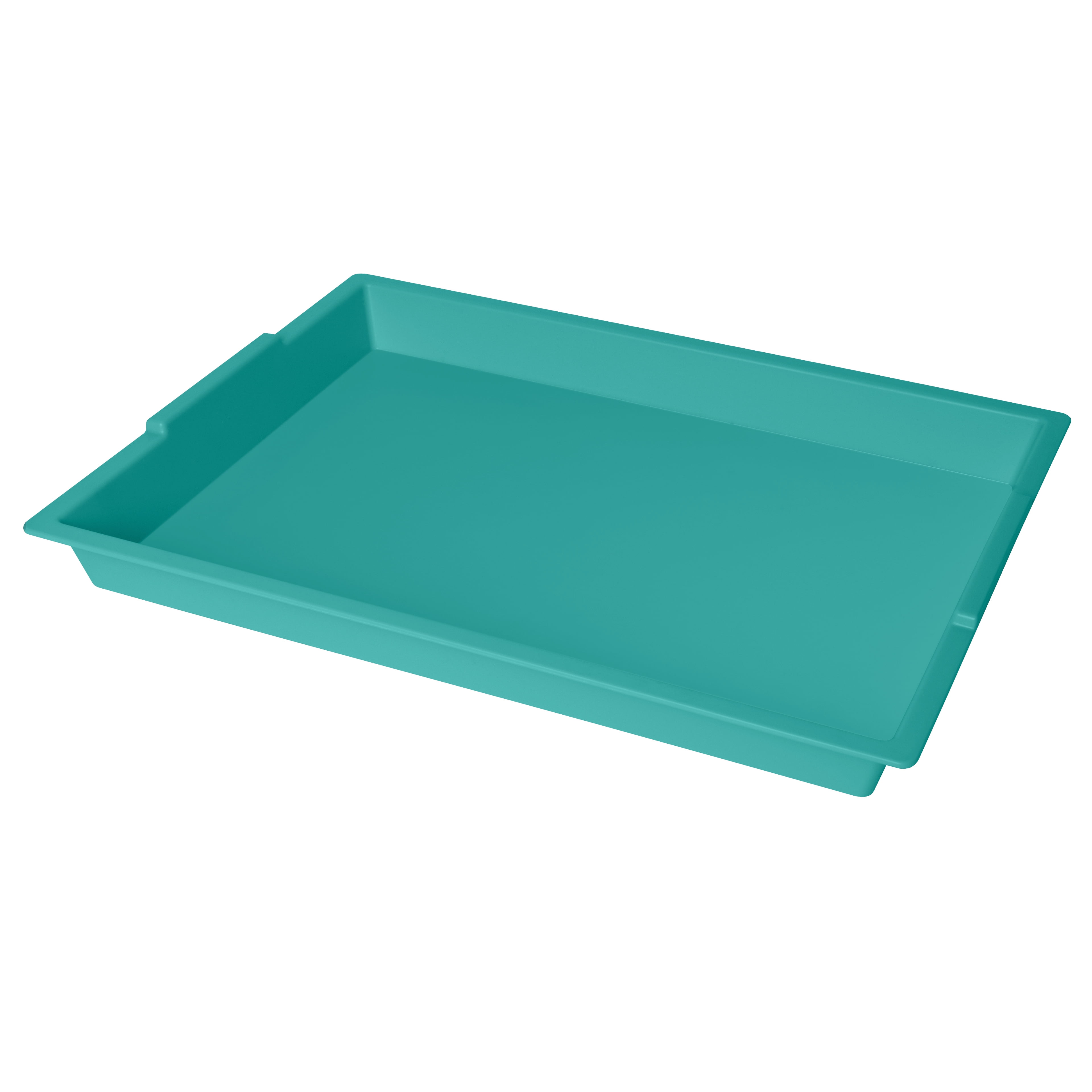 Teal Plastic Finger Paint Tray for Kids
