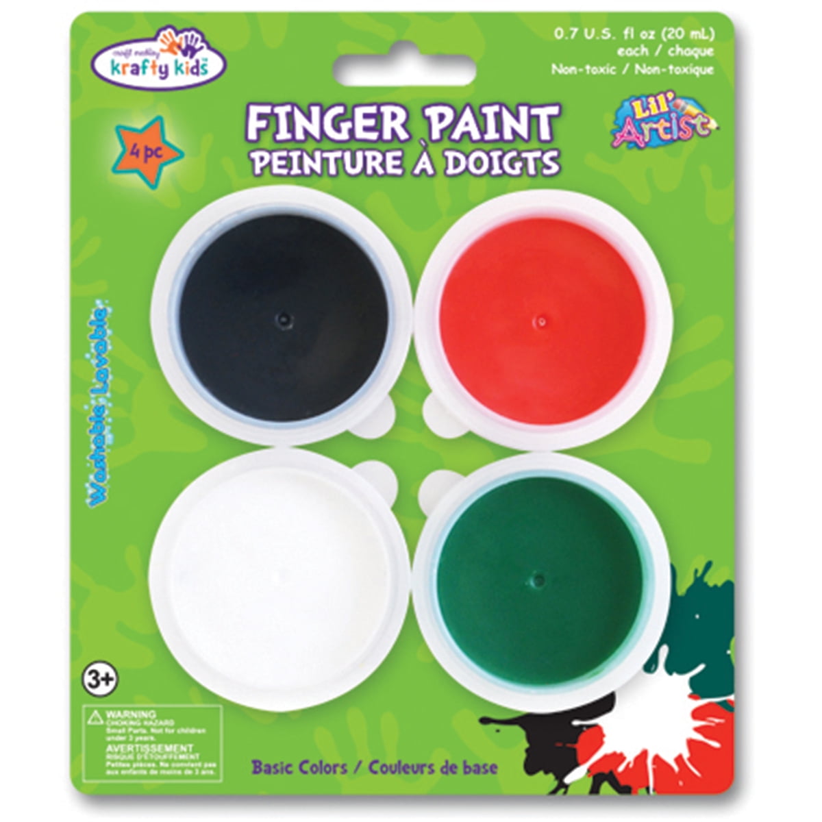Finger Paint Tubs .7oz 4/PkgBasics
