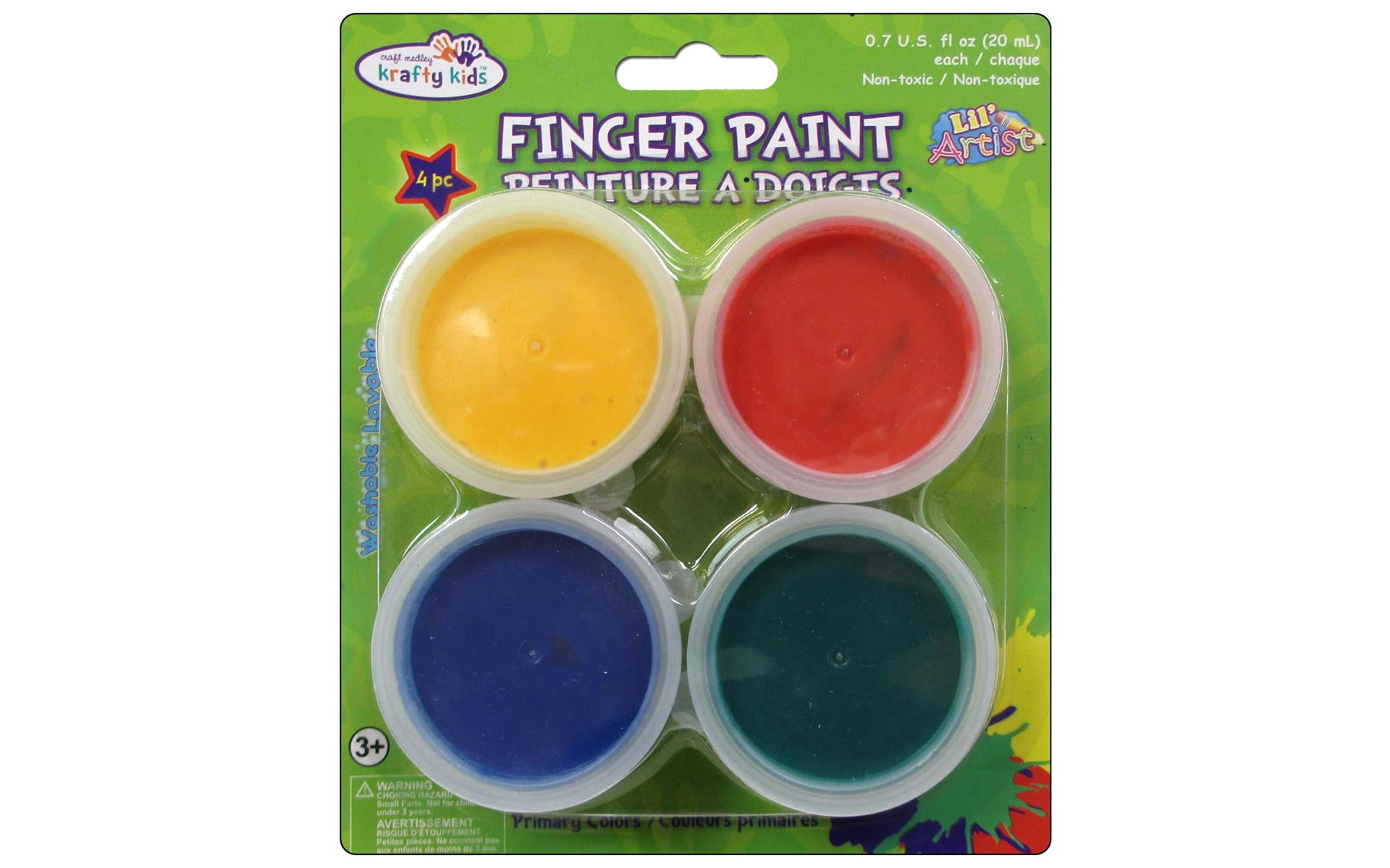 Krafty Kids Finger Paint Tubs .7oz 4/PkgPrimary