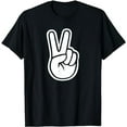 thumbnail image 1 of Finger Peace Hand Sign funny Victory hand finger sign T-Shirt, 1 of 5