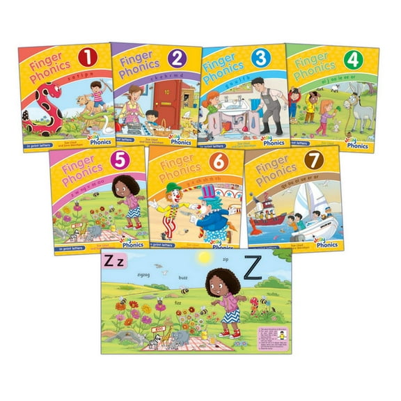 Finger Phonics Books 1-7: In Print Letters (American English Edition), (Board Book)