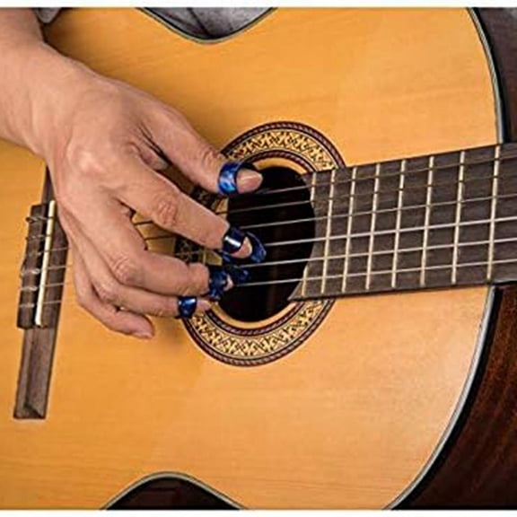 Finger Picks, Medium, Flat Thumbpicks, Celluloid Guitar Finger Picks (24 Pieces Forefinger Picks)