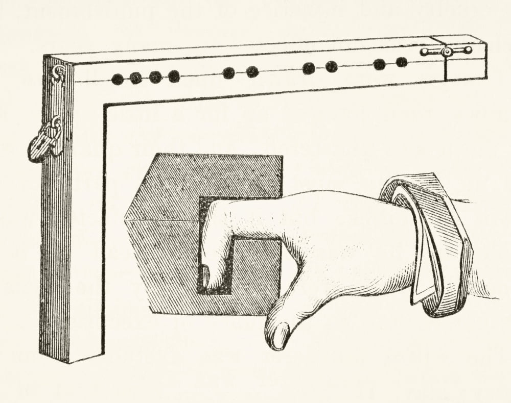 Finger Pillory Used In The 15Th Century From The National And Domestic History Of England By William Aubrey Published London Circa 1890 Canvas Art - Ken Welsh Design Pics (16 x 13)