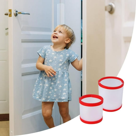 Finger Pinch Door Guard, Clear Door Jam Shield for Child Safety Door Jamb Shield for Kids Finger Safety Door Finger Pinch Guard Set of 2PCS for Front and Back of Door