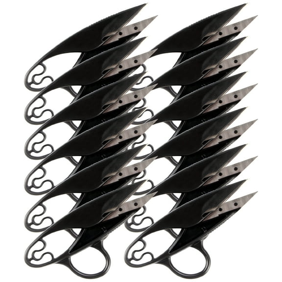 Finger Protective Thread Cutter - Black - 12 Pairs