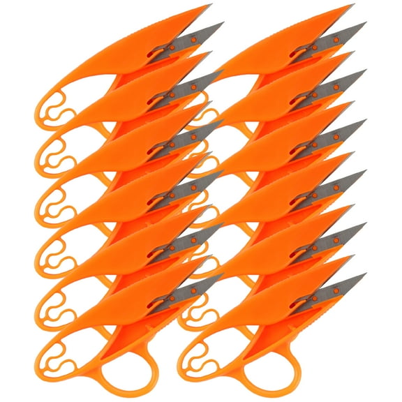 Finger Protective Thread Cutter - Orange - 12 Pairs