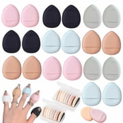 Finger Puff Set 20 Mini Makeup Puffs Suitable for Foundation, Concealer, Face Powder, Eye Shadow, Under Eye Setting, Beauty Makeup Repair, and Cream Cosmetics.