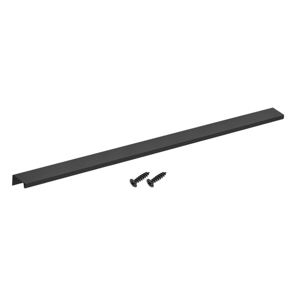 Finger Pulls, 500mm/19.69 Inch Aluminum Hidden Cabinet Edge Handles, Modern Concealed Tab Pulls Hardware for Kitchen, Furniture, Drawer, Wardrobe, Black