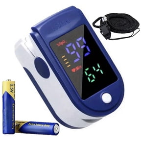 Finger Pulse Oximeter Larger Display Blood Oxygen Monitor with Batteries and Lanyard Included Fingertip Pulse Oximeter