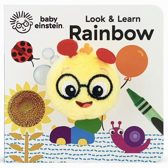 Pre-Owned Finger Puppet Board Book Baby Einstein: Look & Learn Rainbow (Board book)