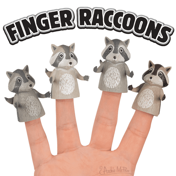 Finger Puppet - Finger Raccoons