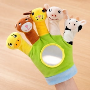 Finger Puppet Plush Toys, Student Mirror Toys, Hand Mirror with Magnification, Soft Mirror for Wall, Duck Stuffed Animal, Cow Stuffed Animal, Pig Stuffed Animal, Duck Giraffe Pig