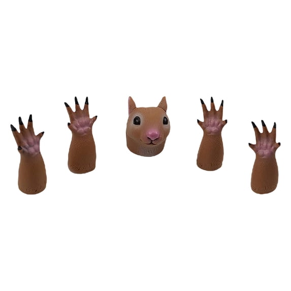 Finger Puppet Set for Kids - Cute Animal Hand Puppets Ideas for Birthday Party and, 2.17 inch, Brown
