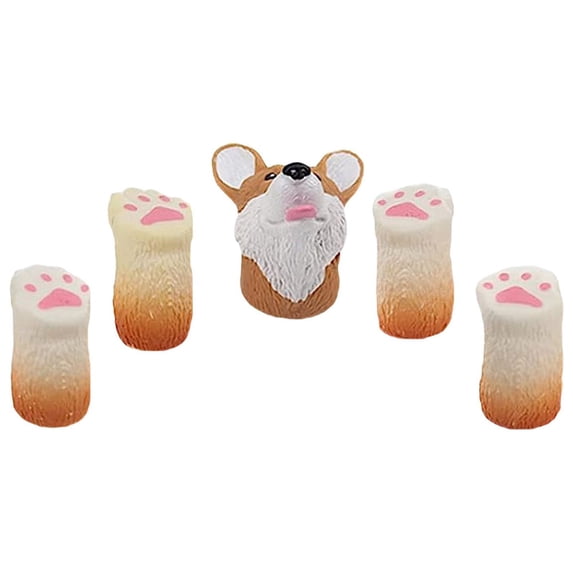 Finger Puppet Set for Kids - Cute Animal Hand Puppets Ideas for Birthday Party and, 2.17 inch, White