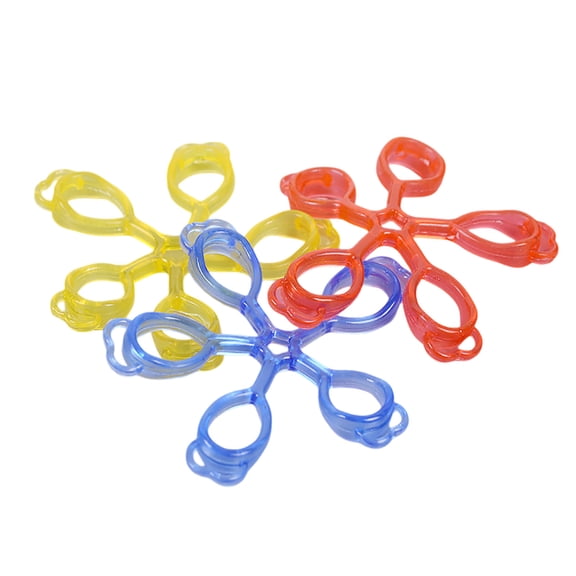 Finger Rehabilitation Exerciser 3pc Kit Enhances Grip Strength for Instrumentalists and Rehabilitation Indoor Outdoor Use Ergonomic Tension Trainer Grade Finger Strengthener,12 cm,Yellow+Red+Blue