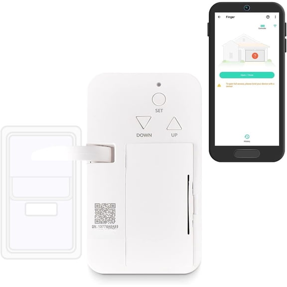 Finger - Remote Control Existing Garage Door Opener, 1/4 Mile World's Longest Range Garage Door Operator Controller, Hub Required