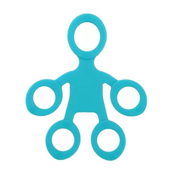 Finger Ring Exerciser Fitness Stretcher Rehabilitation Exercise Compression and Decompression Training Device-Blue